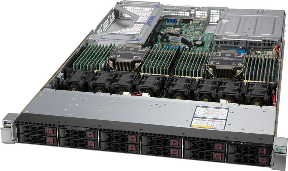 PCIe Gen4 NVMe SSD x12対応1Uサーバー【RST1200-NM2】