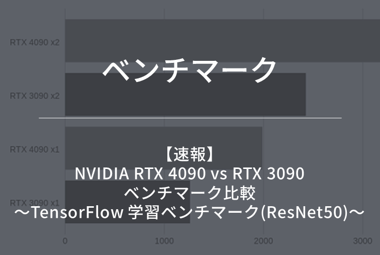 NVIDIA RTX 4090 vs RTX 3090 ベンチマーク比較 ～TensorFlow 学習ベンチマーク(ResNet50)～